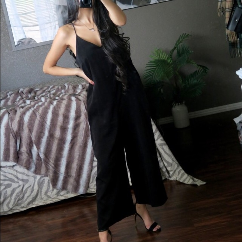 Silence + noise urban outfitters satin jumpsuit